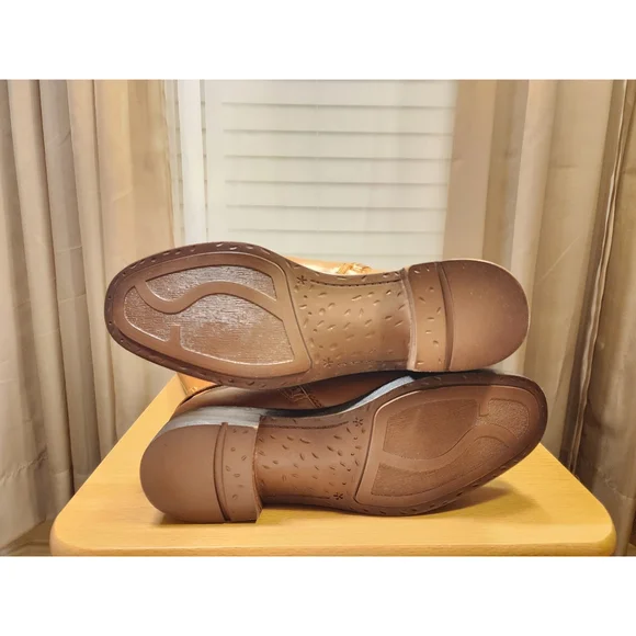 Franco Sarto Classic Ridding Knee High Boots SZ 7 M WIDE CALF Cognac Brown - Picture 11 of 14